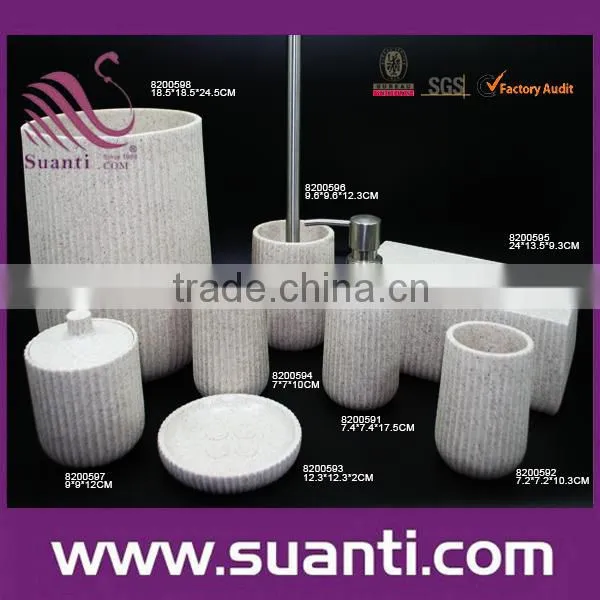 2016 Modern Hotel Polyresin Bathroom Accessory Set China