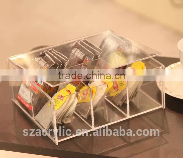 Unique High Transparent Acrylic Tea-bag Box Acrylic Small Tea Box Wholesale photo-4
