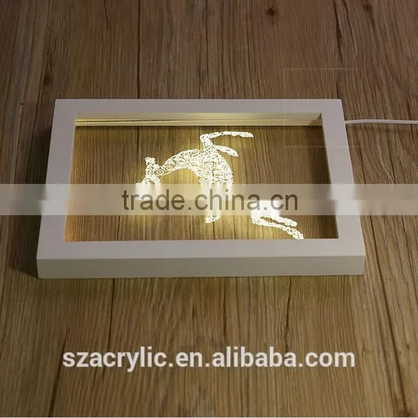Wood LED Display With Acrylic photo-2
