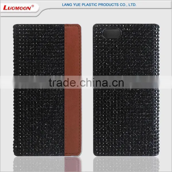 Contrast Color Diamond Studded Cell Phone Bumper and Cover Case for Huawei p8 Lite photo-3