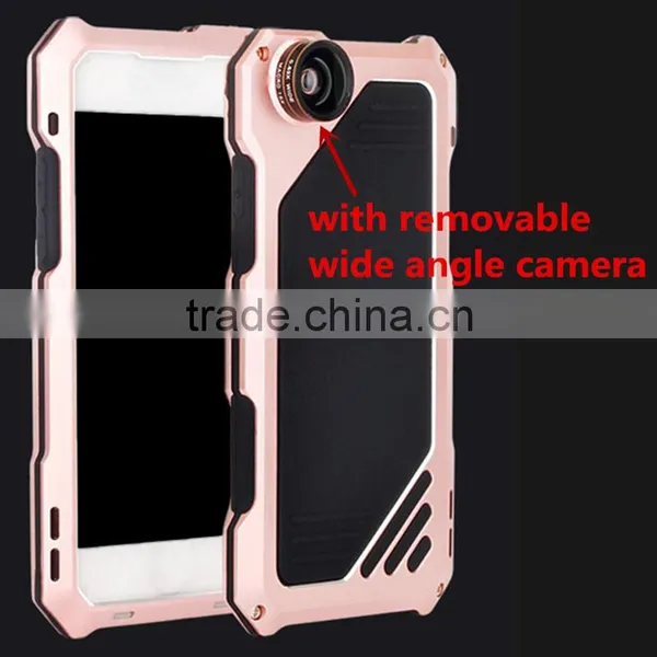 Aluminum Alloy + Silicone 3 in 1 Impact/shockproof Phone Case With Wide Angle Camera Lens photo-4