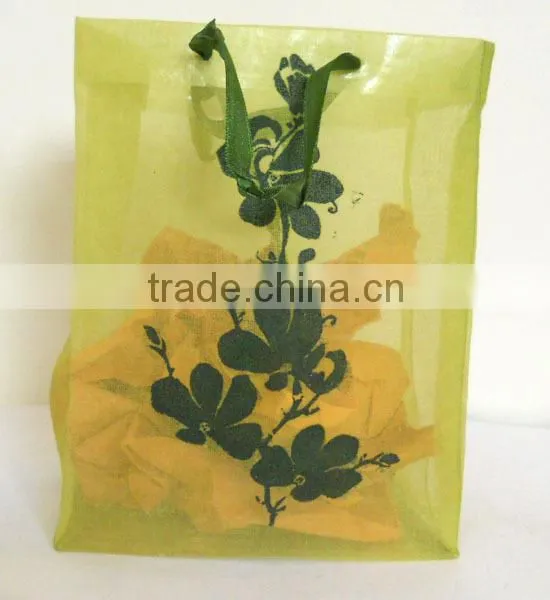 Wholesale 100% Cotton Flock Printed Organza Bag