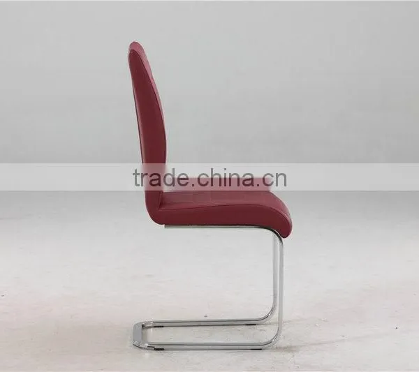 Hot Sale C602 Red PU Seat and Backrest With Unique Stitching Dining Chair photo-2