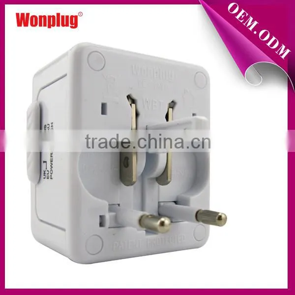 China Factory Wonplug Patent 2015 Hot Sale Worldwide Usb Travel Charger photo-6