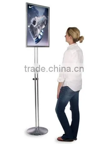 18 x 24 Poster Stand for Floor, Snap Open,Tilting, Adjustable Height - Chrome(FS-B-0199) photo-2