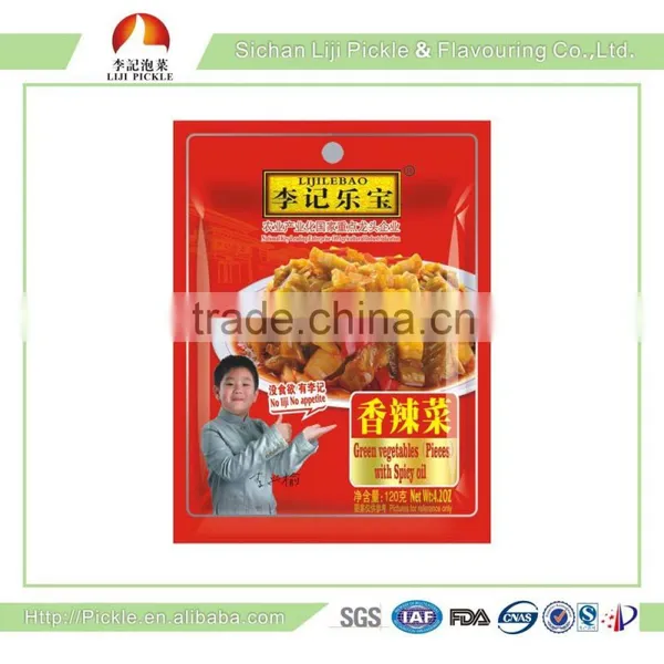2016 Hot Sale Chinese Spicy Taste Pickle,pickled Green Vegetables With Spicy Oil