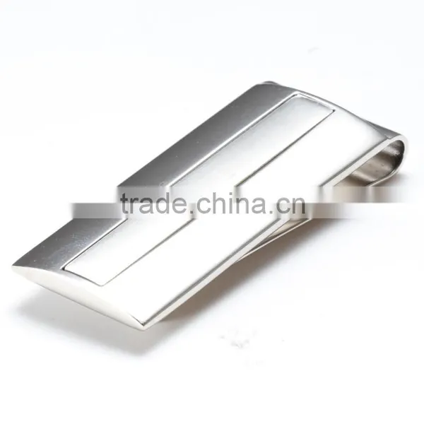 Wholesale Plain Stainless Steel Money Clip Card Holder