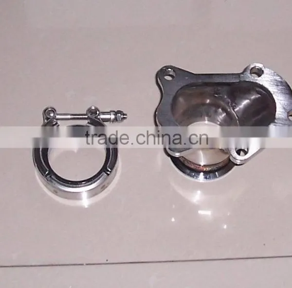 5 Bolt Turbo Downpipe Flange To 2.5" V Band Conversion Adaptor With V Band Clamp photo-2