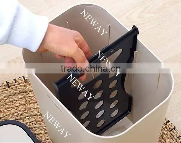 Professional Manufacturer for Plastic Double Lids Trash Can photo-5