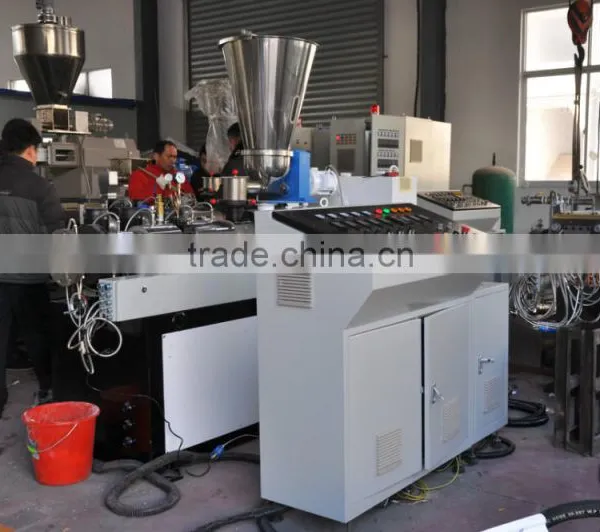 PVC Pipe Conical Plastic Twin Screw Extruder Machinery photo-2