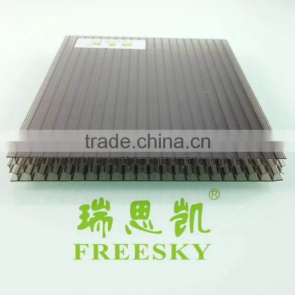 2016 Hot Sale 14mm/16mm/18mm Polycarbonate/plastic Honeycomb Sheet for Greenhouse Building photo-3
