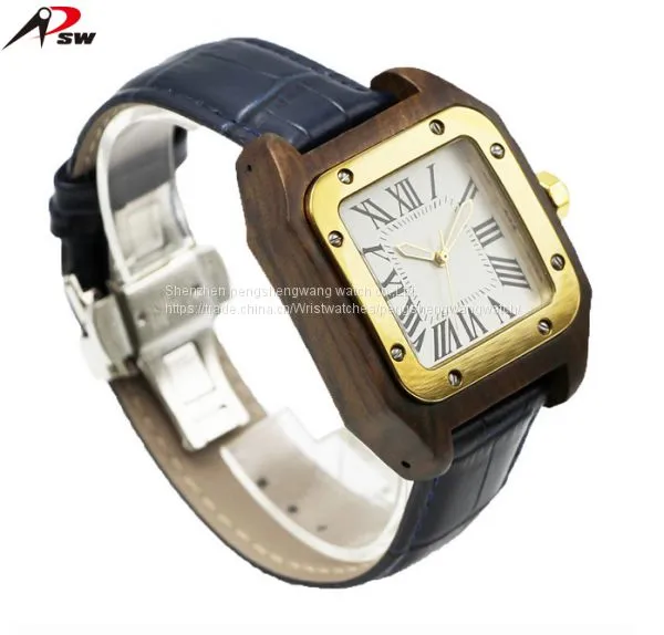 Customized Men Brand Your Own Watches Wood Watch With Stainless Steel photo-2