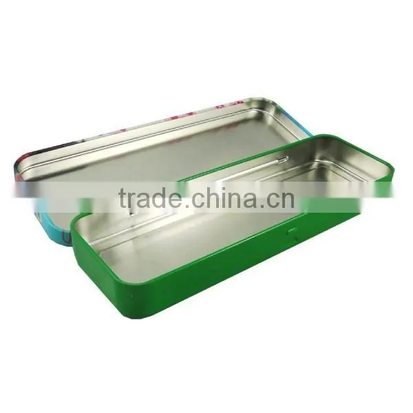 R321 New Customed Hinge Rectangular Tin Pencil Case photo-4