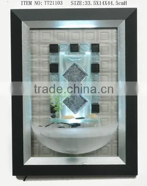 Wall-mounted Water Fountain With Led Light for Home Decoration photo-3