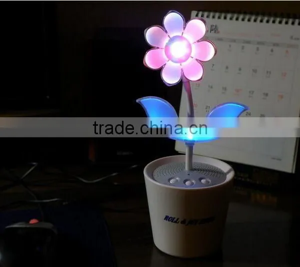 Wholesale Dancing Flower Light Speaker Newest Swing Flower Dancing Speaker Flash Intelligent Flower Speaker photo-2