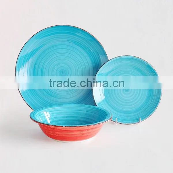 Stoneware Hand Painting Dinner Set,18pcs Ceramic Dinnerware Set With Hand Painting,hand Painted Ceramic Dinnerware Set photo-3
