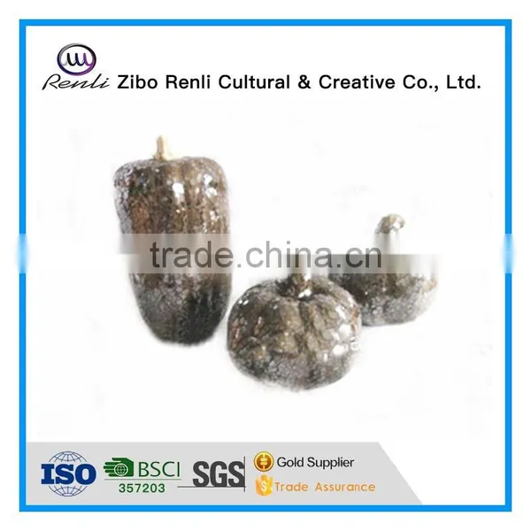 Purple Crackle Glass Artificial Pumpkins photo-2
