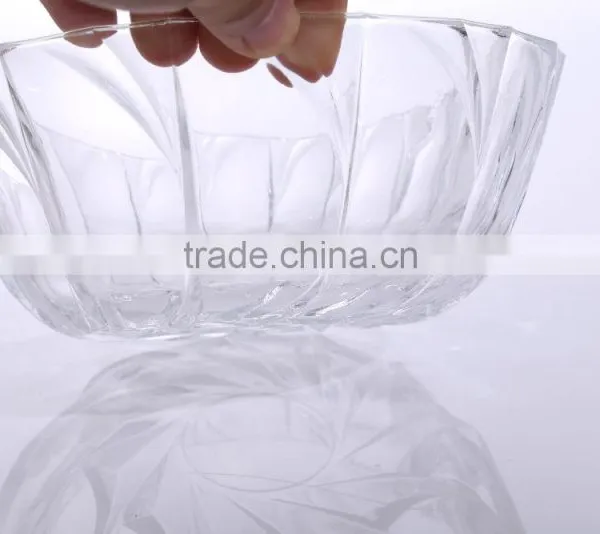 Set 3 Clear Cheap Large Glass Salad Bowls photo-4
