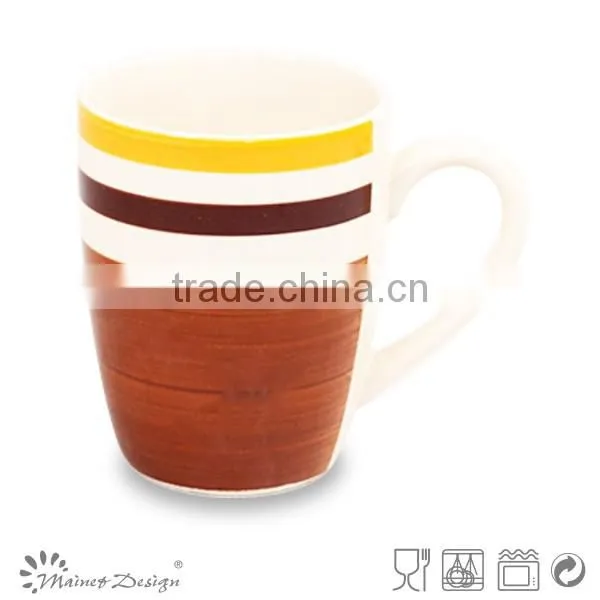 High Quality Ceramic Mug Hand Painting With Strips photo-2