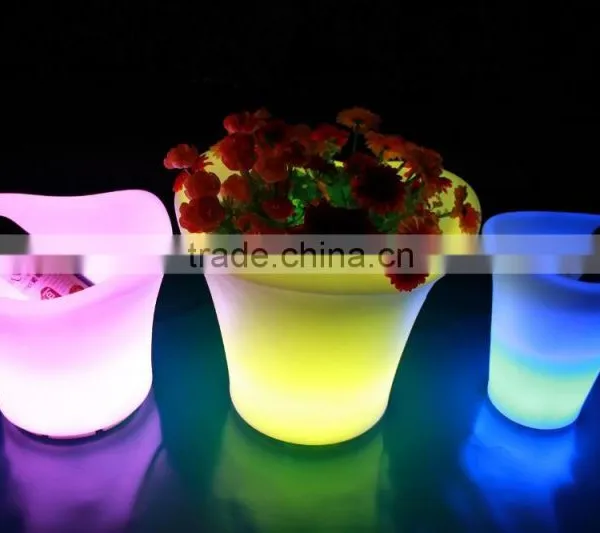 Led Lighted Planter Pots, Outdoor Led Planter, Led Plastic Flower Pot photo-5