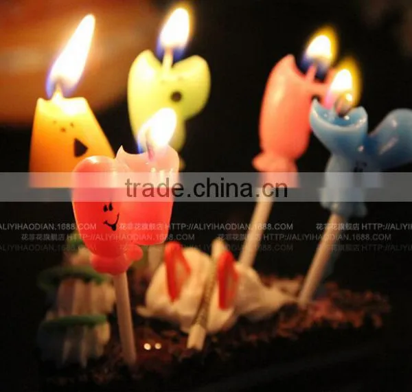 Kawaii Little Feet Shape Happy Birthday Candle for Children photo-3
