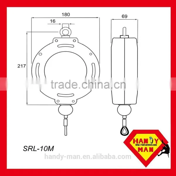 SRL-3M 15kN,Dynamic Force 6kN,retractile, Self Retracting Lifeline photo-6