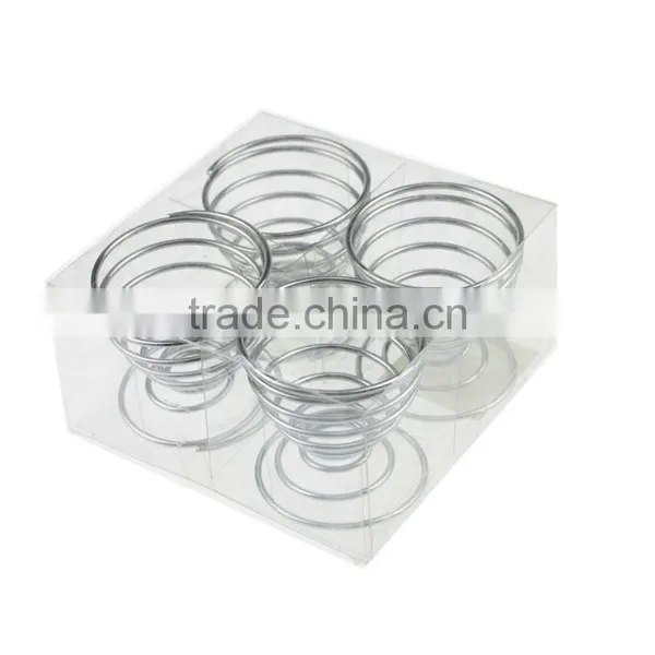 Kitchen Gadget Stainelss Spring Wire Egg Cup Holder photo-3