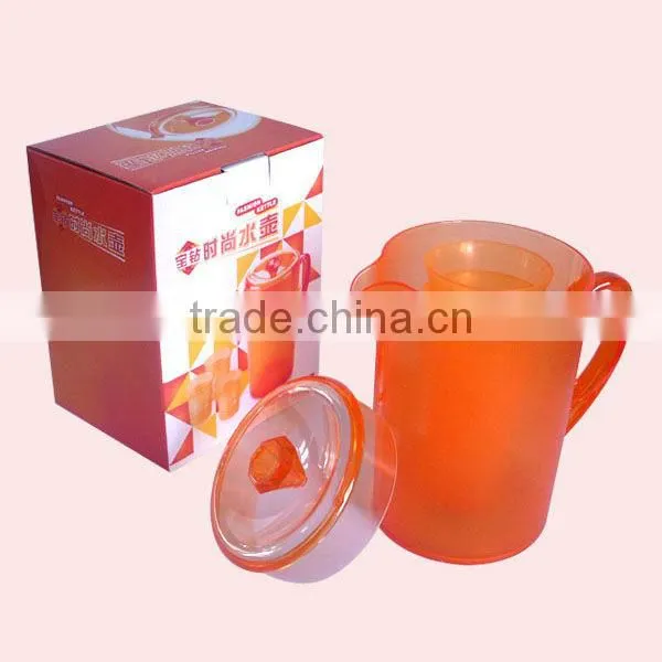 1.6L Popular Clear Plastic Cooler Water Jug With 4 Cups photo-4
