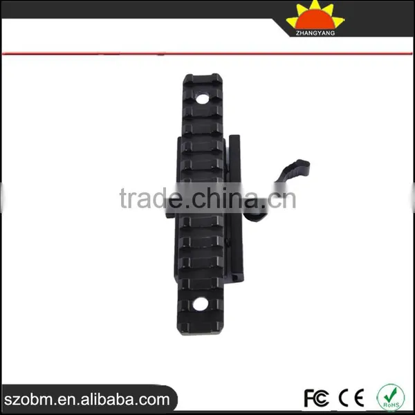 D0038 Aluminum Alloy 21mm Tactical Flashlight Gun Mount Quick Disassembly Rail Adaptor photo-2