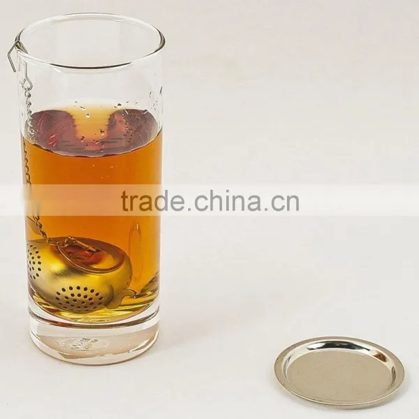 WCQ029 Tea Infuser Tea Ball Stainless Steel Loose Leaf Tea Strainer With Chain and Drip Trays Teapot Infuser Gift photo-3