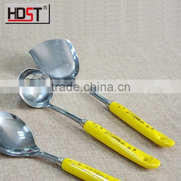 Ceramic Yellow Flower Handle Korean Type Stainless Kitchen Accessories photo-2