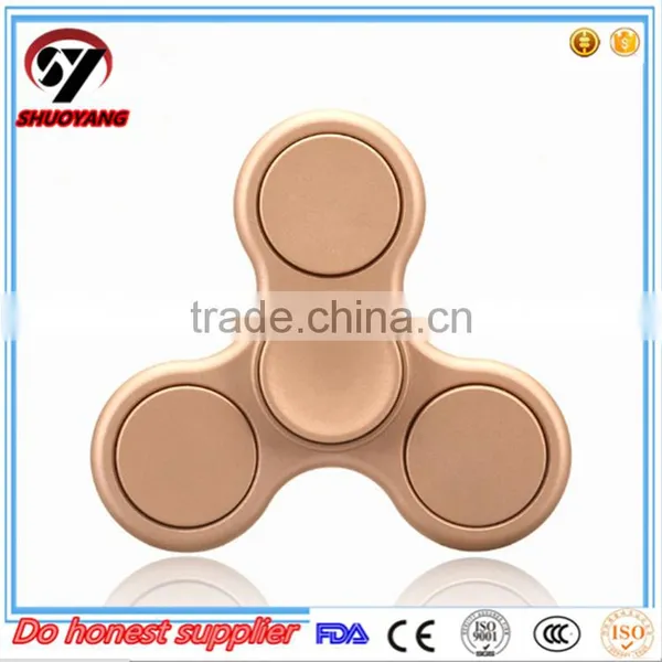 Wholesale OEM Finger Toy Anti Stress Tri Hand Fidget Popular Edc Spinner Toys/ Light Hand Spinner Toys/ Rose Golden Spinner Toy photo-3
