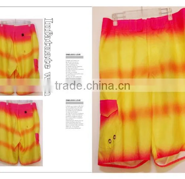 2012 Fashion New Style Colorful Mens Poly Beach Short