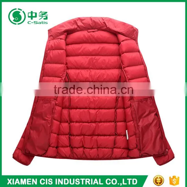 Ximen CIS New Product Winter Comfortable Keep Warm Ladies Red Down Jacket photo-3