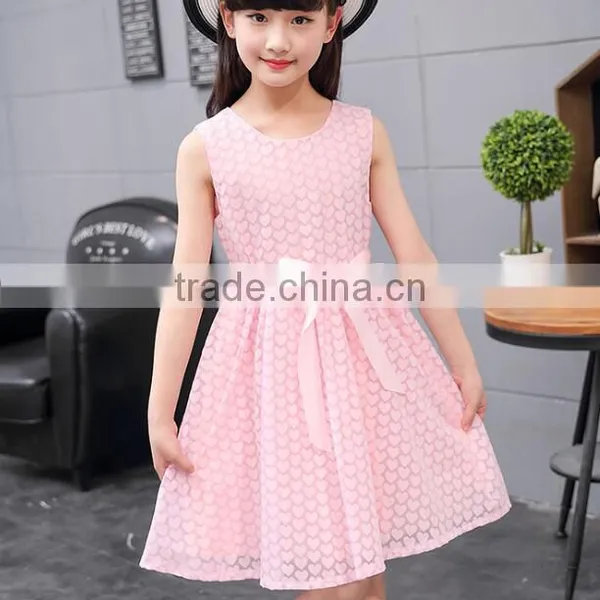 Zm35614a Fashion Kids Party Dresses New Model Girls Sleeveless Dress photo-3