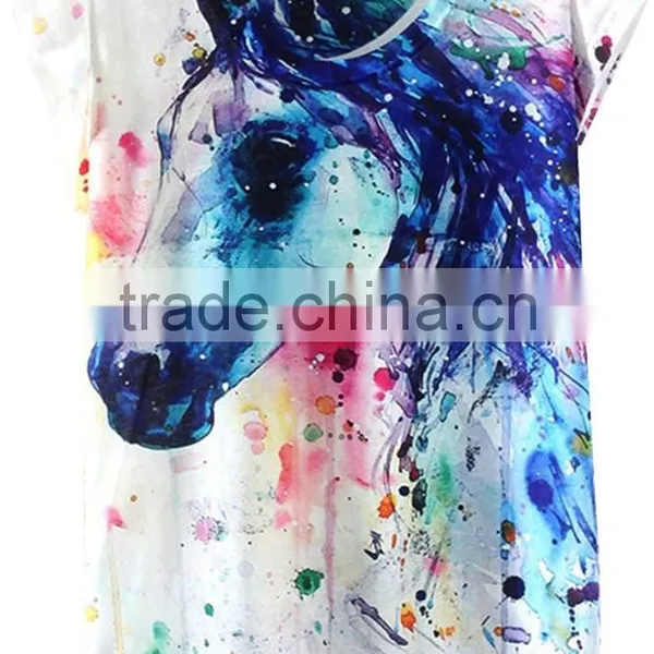 Hot Sale Sublimation Ladies T-shirt Print Design, Summer Ladies Top t Shirt photo-4