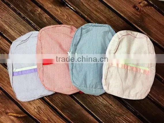 Monogrammed Toddle Seersucker Backpack photo-5
