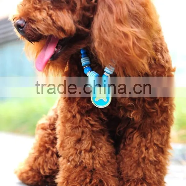 RH1911H Dog Necklace Round Bone Brand Pet Necklace With Dog Tag photo-3