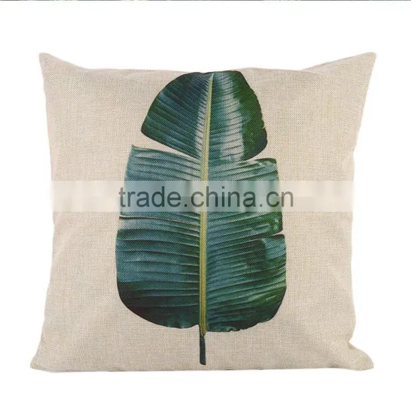 9 Types High Quality Beautiful Tropical Plants Floral Printed Cotton Linen Pillow Cover Home Chair Cushion Decorative Cover photo-3