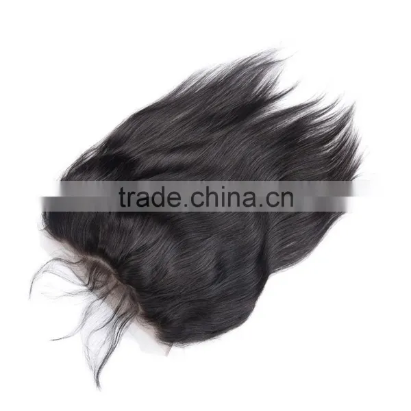 Brazilian Human Hair Kinky Straight Lace Frontal With 360 Lace Band photo-5