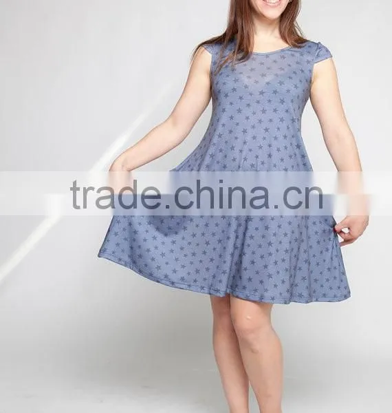 Mother and Daughter Clothes Dresses Dark Blue Woman Fashion Dress photo-5