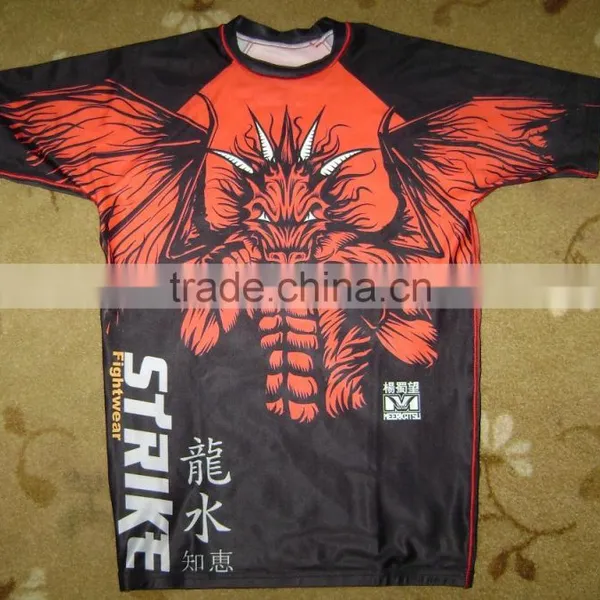 Custom MMA Rash Guard/Sublimation Rash Guard For Men,Customized MMA Rash Guard