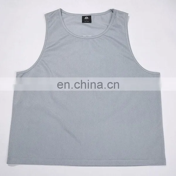 2017 Comfortable Vintage Grey Mesh Tank Top For Sport Man photo-2