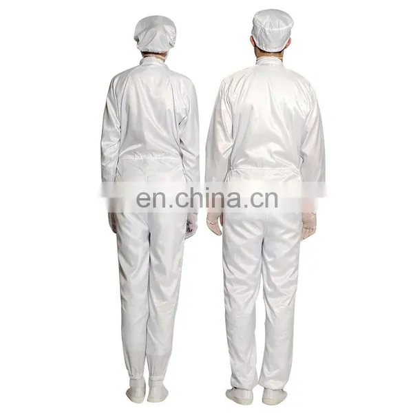 Unisex Long Sleeve Zipper Stripes Pattern Anti Static Overalls Suit photo-3