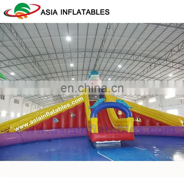 Big Inflatable Water Pool With Slide / Inflatable Water Amusement Park Equipment photo-3