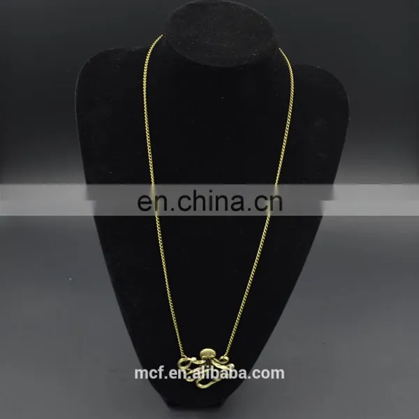Crystal Diamond Rhinestone Fashion Pendant Octopus Necklace MCB-0040 photo-2