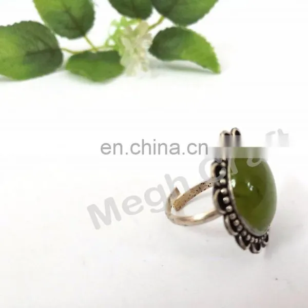 Vintage Bohemian Ring- Handmade Silver Natural Bohemian Gypsy Stone Stone photo-2