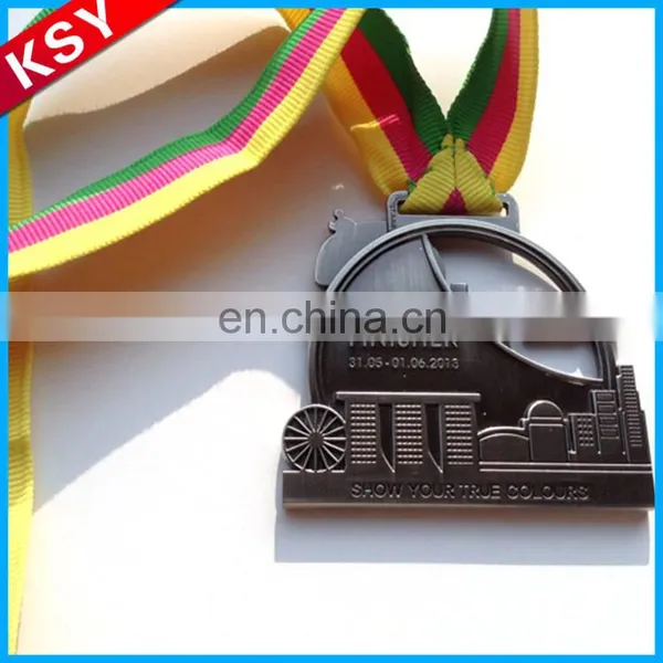 Factory Directly Selling Heart Shaped Metal Medal With Ribbon Of Honor photo-3