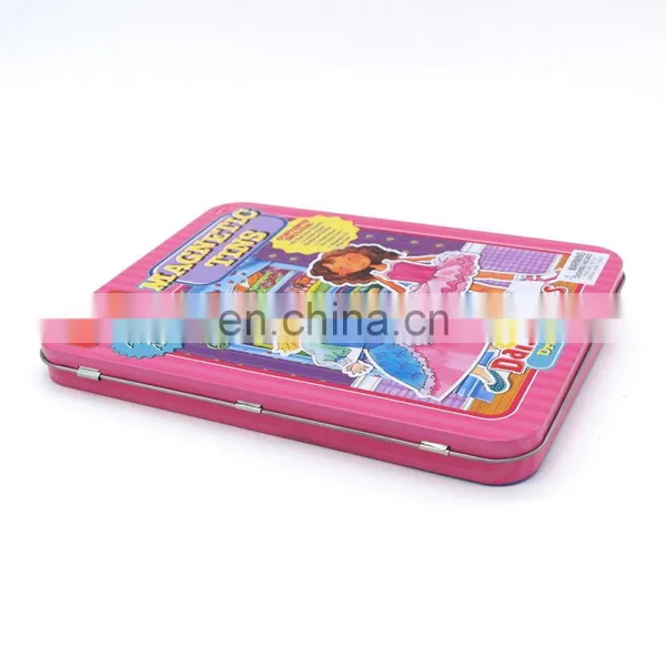Flat Tin Pencil Case for Penoils for Children With Daisy Girls photo-5