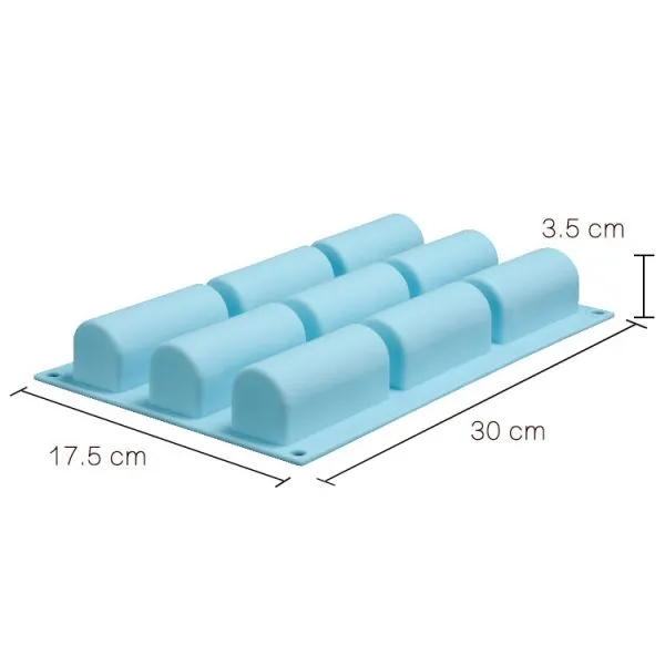 Free Sample Food Grade Heat Resistant Nontoxic Silicone Cake Mould Baking Mousse Pudding Mould Tool 9holes photo-2